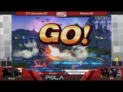CFL Smackdown 88 WiiU - Ookami (Megaman, Greninja) vs A.R. (Lucas) - Winners R2