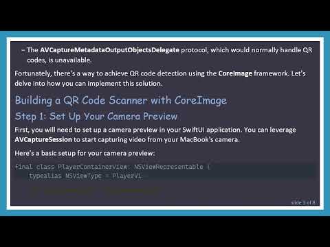 Creating a QR Code Scanner in macOS with SwiftUI
