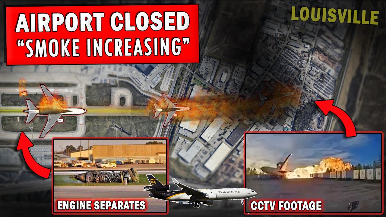 UPS MD-11 Fatal Crash on Takeoff at Louisville | Left Engine Separated