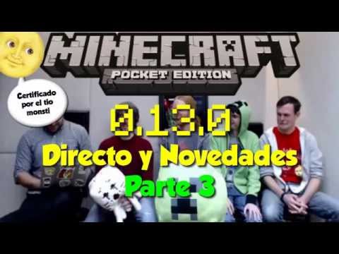 Minecraft PE 0.13.0 - REALMS - WITHER - F3 - Redstone y mas - Noticias Pocket Edition - Directo Video