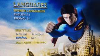 Superman Returns DVD menu