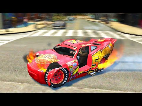 GTA 4💍 Rayo Lightning McQueen Crash Testing Ep. 1 GTA IV Car Crashes