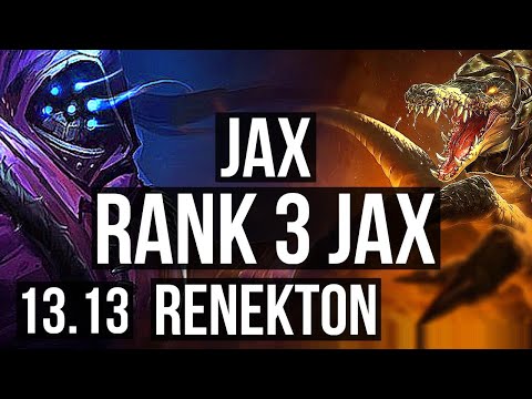 JAX vs RENEKTON (TOP) | Rank 3 Jax, 9/3/11, Rank 15 | KR Challenger | 13.13