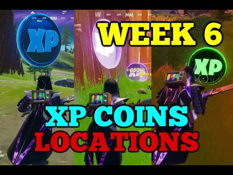 Fortnite All week 6 ALL Xp coin locations GREEN BLUE PURPLE