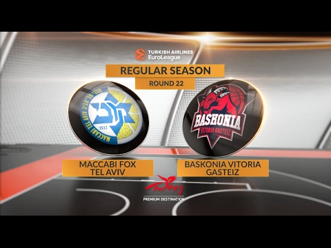 EuroLeague Highlights RS Round 22: Maccabi FOX Tel Aviv 85-84 Baskonia Vitoria Gasteiz