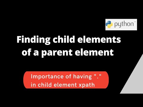 Selenium Python Parent Element