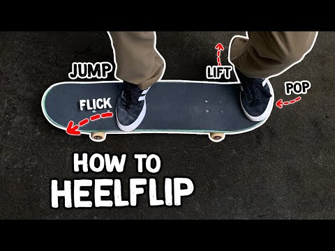 How to Heelflip - Beginner Skateboard Tricks Tutorial (Slow Motion)