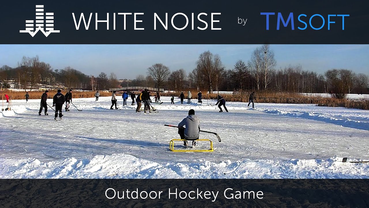 Outdoor Hockey Game & Ice Skating Rink 10 Hour Sleep Sound - Black Screen