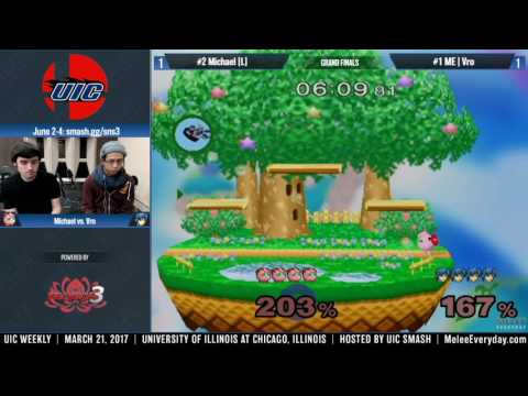 UIC Weekly [3/14/17] - Michael (Jigglypuff) vs. ME | Vro (Marth) - SSBM - Grand Finals