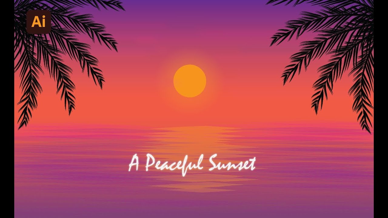 Vector Illustration Tutorial for Beginners | Sunset Vector Illustration Tutorial Step by Step