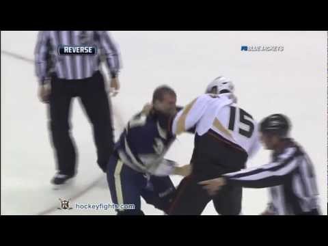 Ryan Getzlaf vs Cody Bass Oct 30, 2011