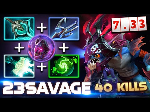23savage Slark 40 KILLS - 7.33 Patch - Dota 2 Pro Gameplay [Watch & Learn]