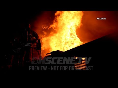 Fire Burns Through Two-Story Home In Los Angeles