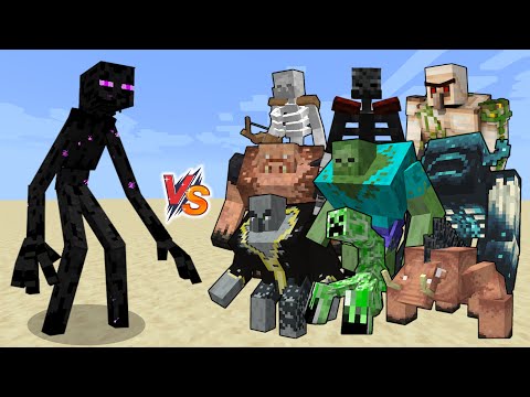 Mutant Enderman vs Mutant creatures - Mutant Enderman vs mutant mobs -Mutant Enderman vs all mutants