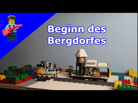 Die Legostadt Teil 31 / Das Winterdorf / Bergdorf mit Bahnhof und vielen Baesplates!