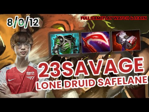 Lone Druid Safelane Full Gameplay by 23savage - Dota 2 Patch 7.31b Full Gameplay