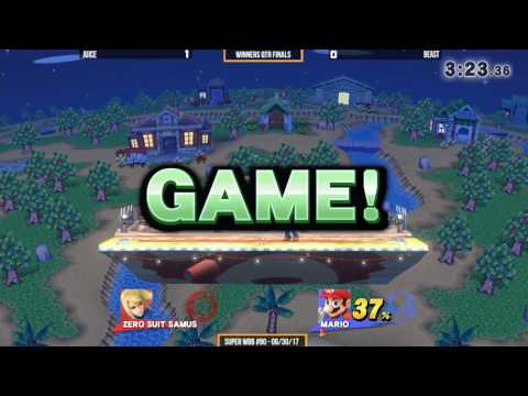 WBB #90  Beast (Mario) vs Juice (ZSS) Winners Qtr Finals   Smash 4 Singles