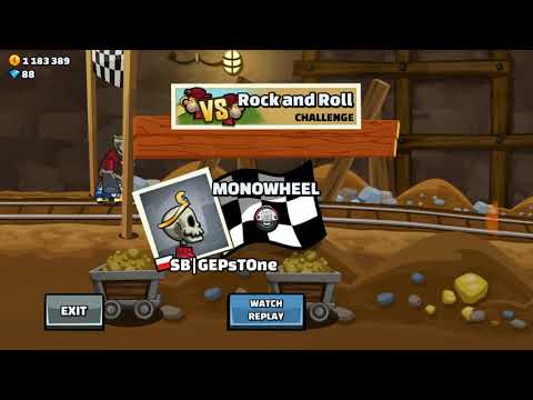 Hill Climb Racing 2 - Rock n Roll 14.101s Monowheel WR