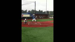 preview picture of video 'Juan Carlos JC Pena SS 2013 MLB Draft Prospect Syracuse Sports Zone Chiefs RBI base hit right field'