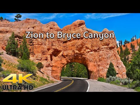 Zion Canyon to Bryce Canyon National Park Utah Scenic Drive and Aerials