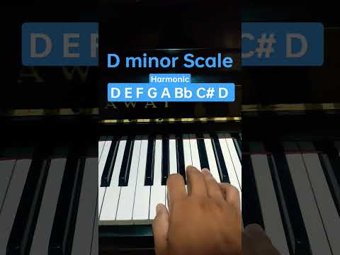 D minor scale (Harmonic) - Piano Tutorial