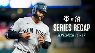 Yankees vs. Twins Series Recap | September 16-17, 2025