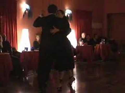  Marek Szotkowski  and  Véronique Bouscasse  are  dancing  to  the  tango  "  La Bruja  "