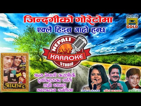 Jindagi Ko Goretoma Karaoke || जिन्दगीको गोरेटोमा || Sadhana Sargam, Udit Narayan & Aditya #fyp