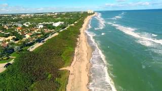 Jupiter FL Beaches, Lighthouse and Inlet Aerial Movie