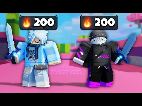 The Best Youtuber Duo Gets A 200 Winstreak In Roblox Bedwars..