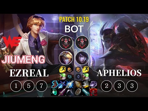 WE Jiumeng Ezreal vs Aphelios Bot - KR Patch 10.19