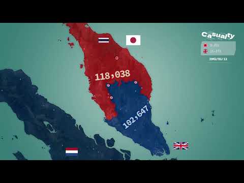 1941-1942 The Malayan Campaign Animated Map: Japanese Blitzkrieg丨馬来作戦 #WWII #PacificWar