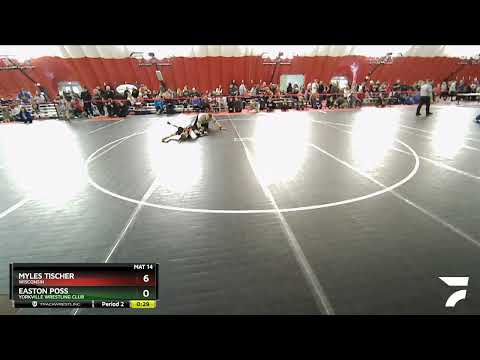 59 Lbs Champ. Round 1 - Myles Tischer, Wisconsin Vs Easton Poss, Yorkville Wrestling Club Ca1a