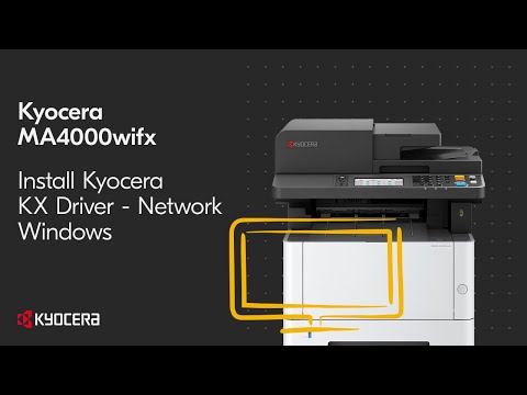 Kyocera MA4000x — установка KX-драйвера по сети (IP)