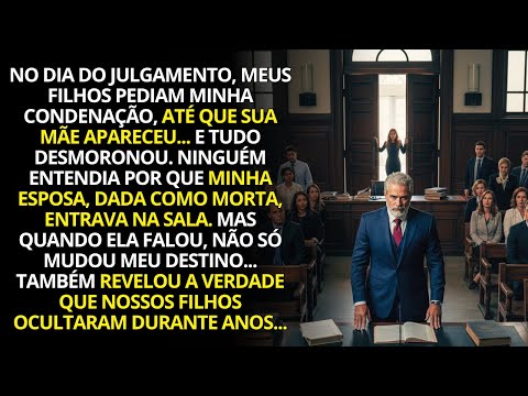 No dia do julgamento, meus filhos pediam minha condenação… até que a mãe deles entrou na sala.