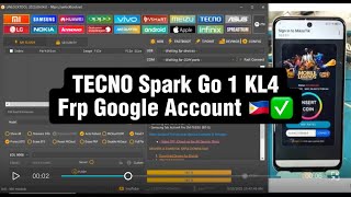 TECNO Spark Go 1 KL4 Frp Google Account bypass with UnlockTool