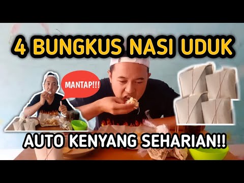 MUKBANG!!! NASI UDUK 4 BUNGKUS SEKALIGUS😱😳[SPESIAL 1000 SUBSCRIBE🤑🤑]