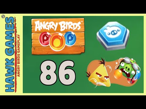 Angry Birds Stella POP Bubble Shooter Level 86 - Walkthrough, No Boosters