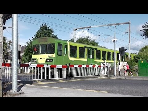 Irish Rail Dart Train Number 8332 - Merrion Gates Level Crossing