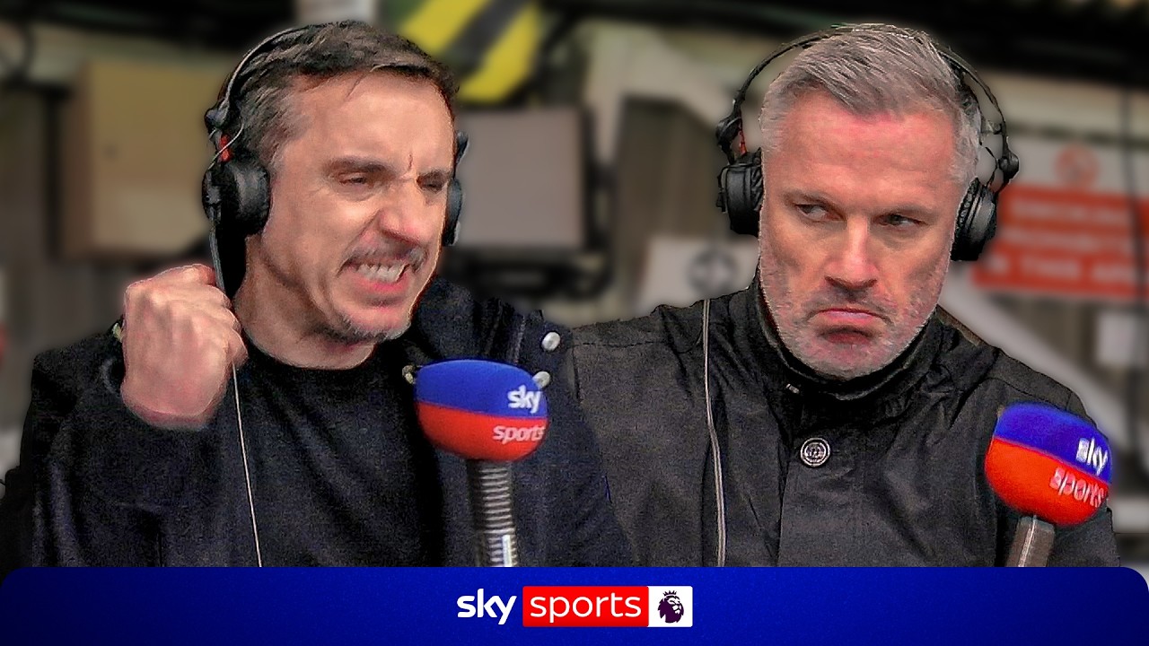 COMMS CAM! 🎥 Gary Neville and Jamie Carragher react to Manchester United's win over Liverpool