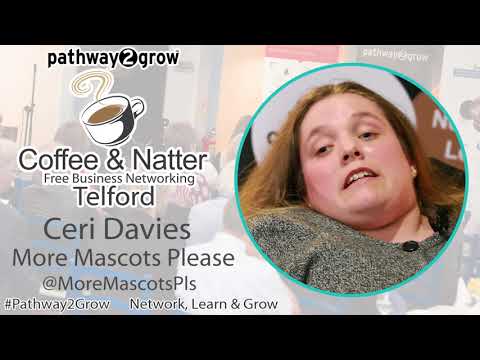 Ceri Davies from More Mascots Please at #CoffeeandNatter Telford