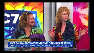 Sunshine Becker & Sunshine “Sunny Powers featured on KRON4 for Summer of Love Anniversary Today!