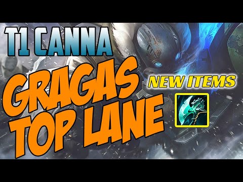 T1 Canna Plays Gragas Top vs Jayce Challenger Gameplay New Items Season 11 Night Harvester