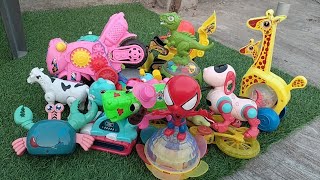 Dinosaur giraffe 🦒 camel 🐪 cycle spider man jcb cng auto rickshaw 🛺 toys video 