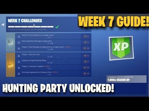 Week 7 Challenges Guide | Hunting Party Unlocked! | Fortnite Battle Royale