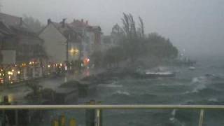 preview picture of video 'Sturm auf der Fähre Euregia beim Musikfest in Überlingen'