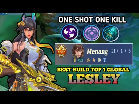 DAMAGE MEMATIKAN | BUILD LESLEY ONE  SHOT. Build top global lesley . MLBB