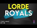 Lorde - Royals - Karaoke Instrumental - Male