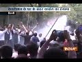 Delhi: Police use cannon on Youth Congress workers protesting outside CM Kejriwal