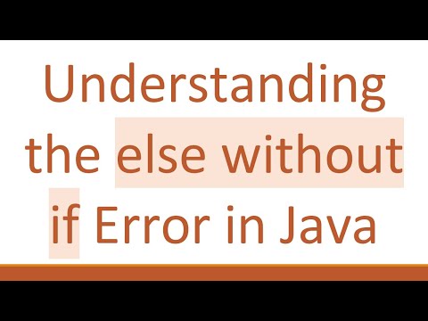 Java Else Without If
